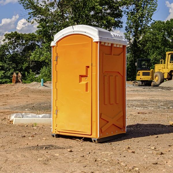 how often are the porta potties cleaned and serviced during a rental period in Saxe VA